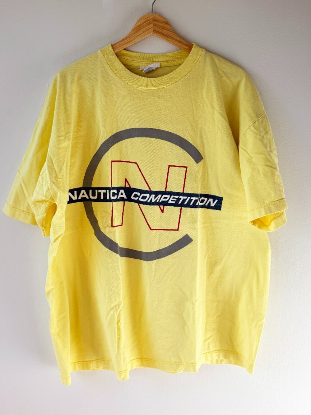 Nautica Competition Big Logo Tee - USA Made - XL - Vintage 90s